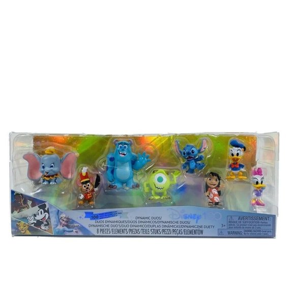 Disney 100 Years Dynamic Duos Collector Character Figure Set Limited Edition 8pc - Picture 3 of 16